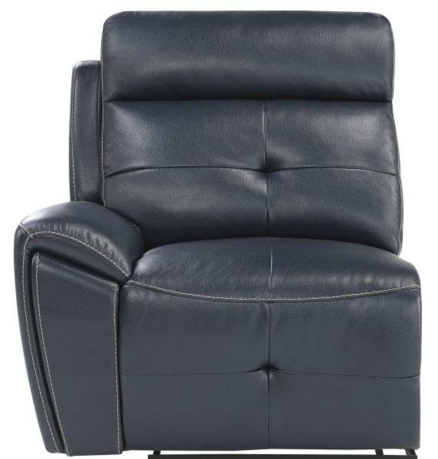 Living Room Homelegance (Homerica East) | Homelegance Furniture Avenue Left Side Reclining Chair In Navy 9469Nvb-Lr