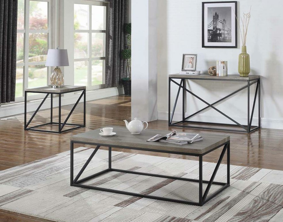 Living Room Coaster Z2 Premium | Industrial Sonoma Grey Sofa Table