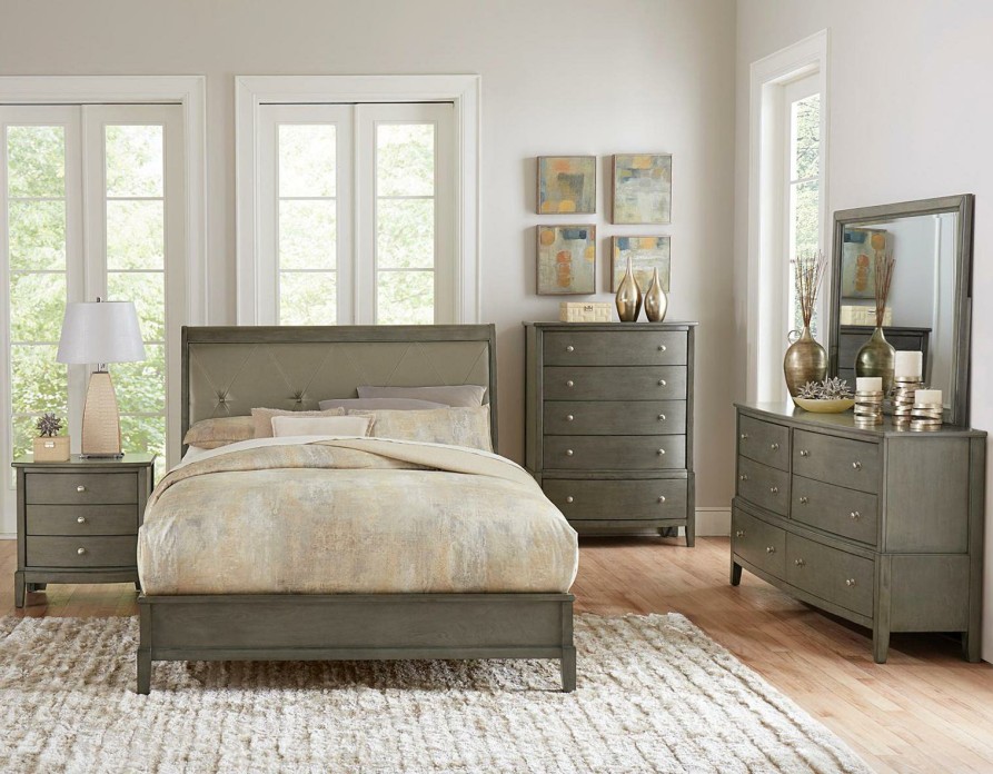 Bedroom Homelegance (Homerica East) | Homelegance Cotterill 5 Drawer Chest In Gray 1730Gy-9