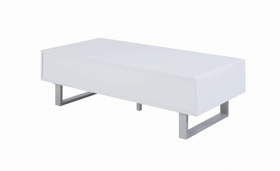 Living Room Coaster Z2 Premium | G705698 Contemporary Glossy White Coffee Table