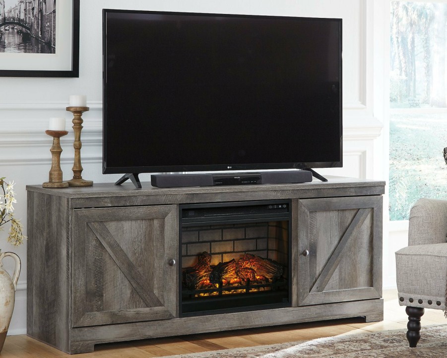 Entertainment Ashley Furniture | Wynnlow 63" Tv Stand With Electric Fireplace