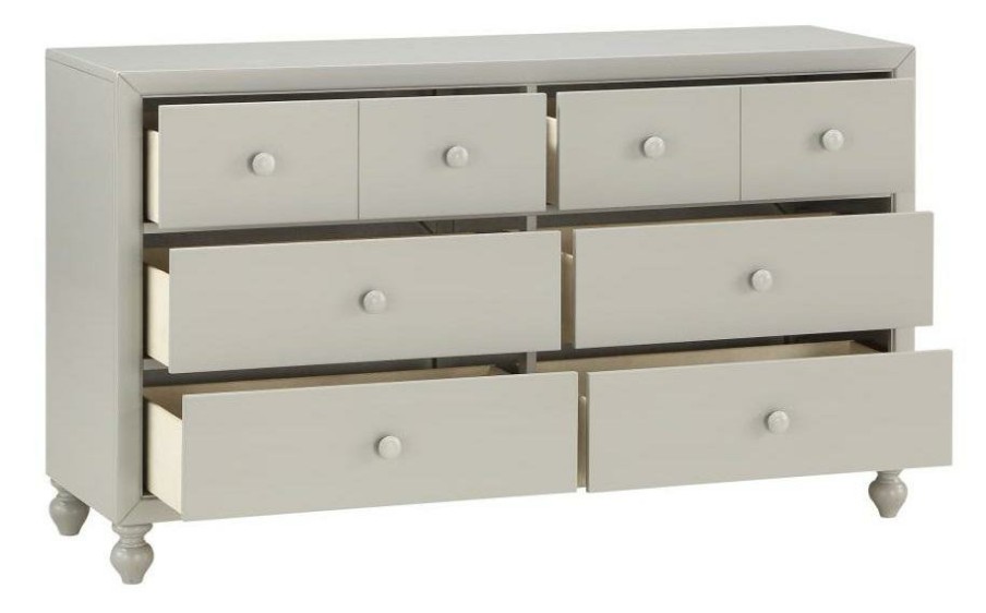 Bedroom Homelegance (Homerica East) | Homelegance Wellsummer 6 Drawer Dresser In Gray 1803Gy-5