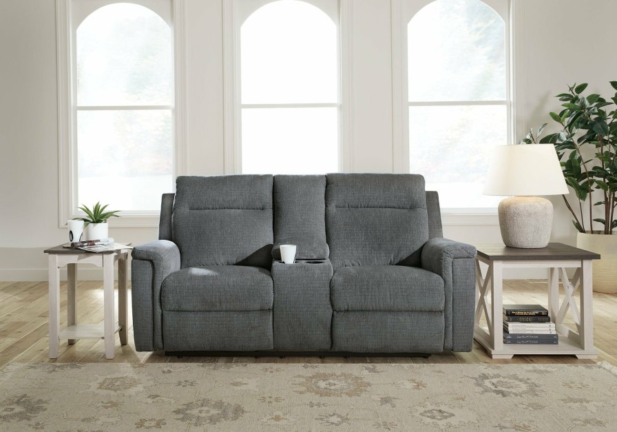 Living Room Ashley Furniture | Barnsana Power Reclining Loveseat With Console