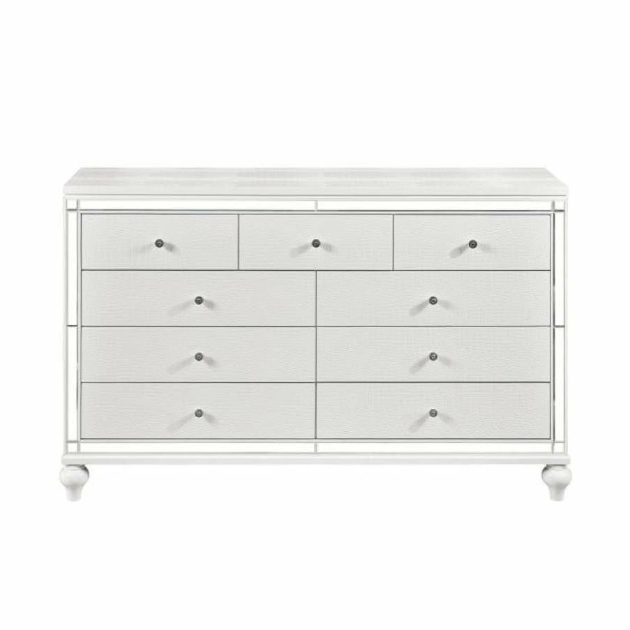 Bedroom Homelegance (Homerica East) | Homelegance Alonza 9 Drawer Dresser In White 1845-5