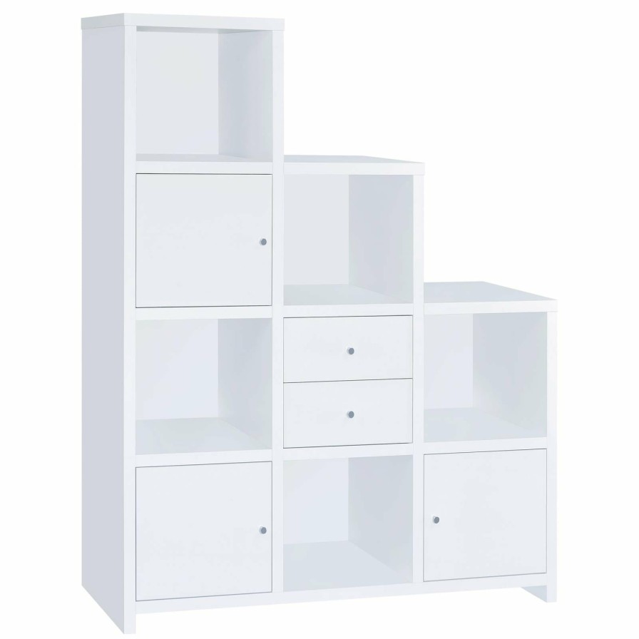 Home Office Coaster Z2 Premium | G801169 Contemporary White Bookcase