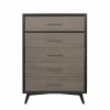 Bedroom Homelegance (Homerica East) | Homelegance Raku 5 Drawer Chest In Gray 1711-9