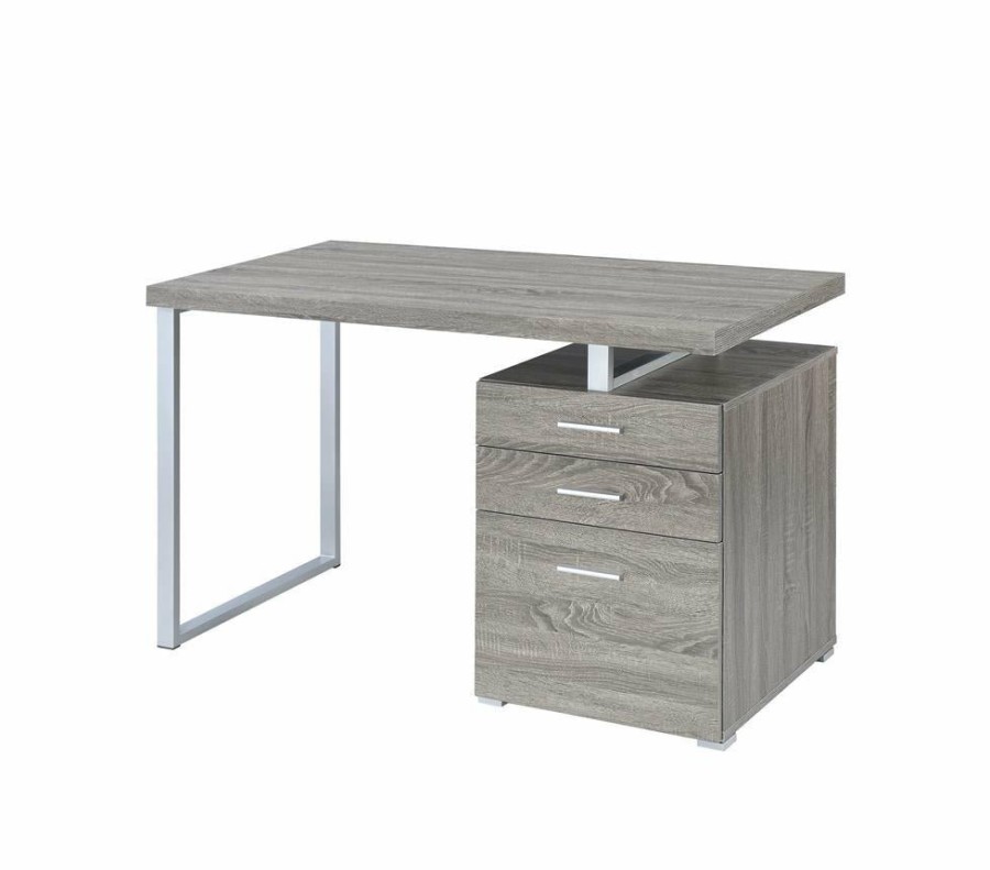 Home Office Coaster Z2 Premium | G800520 Contemporary Weathered Grey Writing Desk