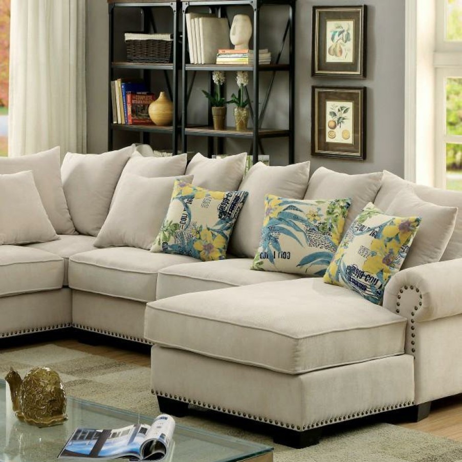 Living Room FOA East | Skyler Beige Sectional