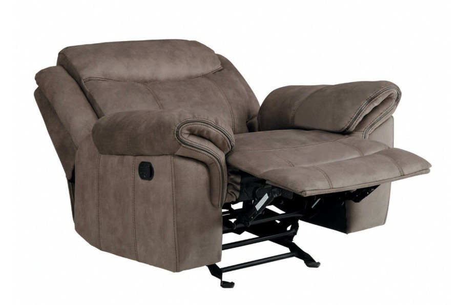 Living Room Homelegance (Homerica East) | Homelegance Furniture Aram Glider Reclining Chair In Dark Brown 8206Nf-1