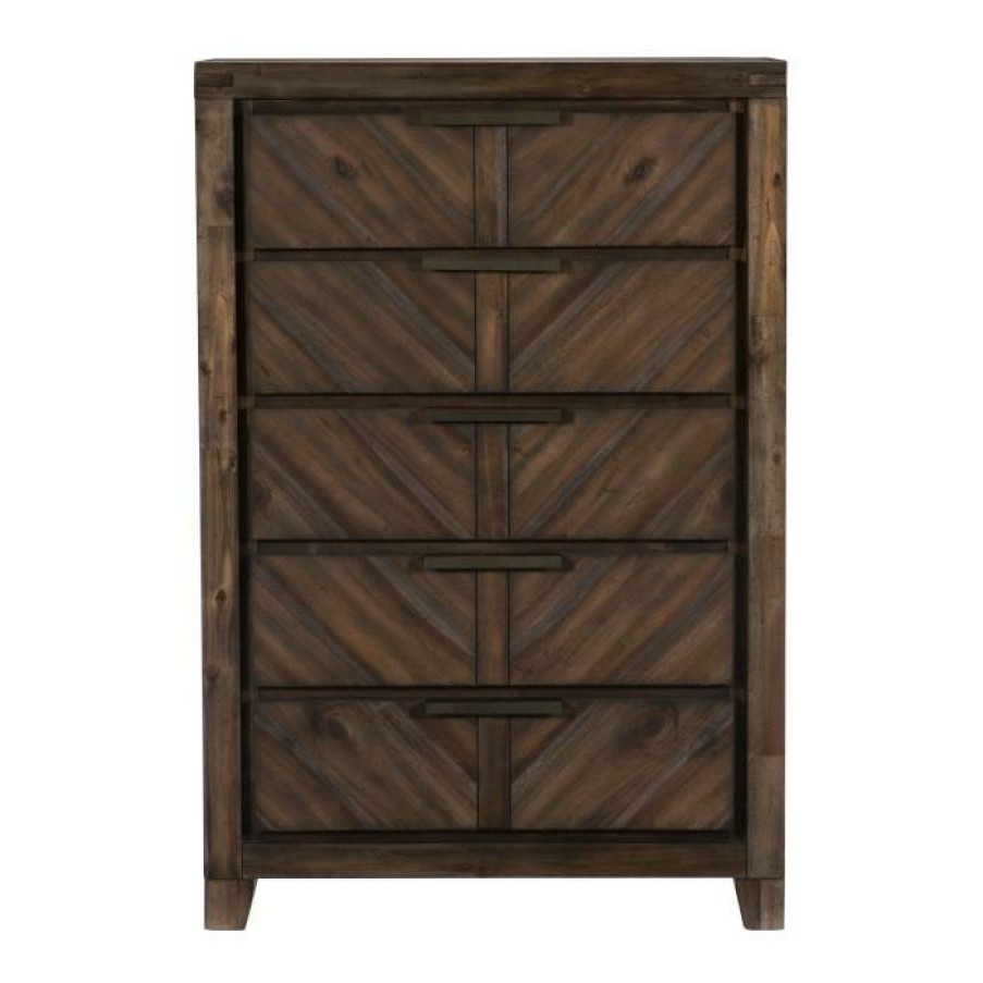 Bedroom Homelegance (Homerica East) | Homelegance Parnell Chest In Rustic Cherry 1648-9