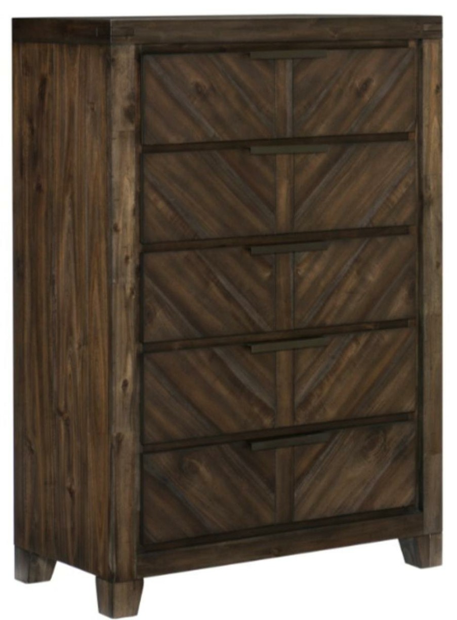 Bedroom Homelegance (Homerica East) | Homelegance Parnell Chest In Rustic Cherry 1648-9