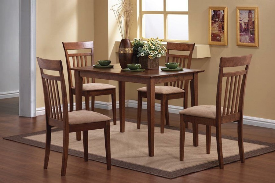 Dining Room Coaster Z2 Premium | G150430 Casual Chestnut Five Piece Dining Set