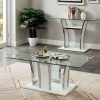 Living Room FOA East | Staten Glossy White/Chrome Coffee Table