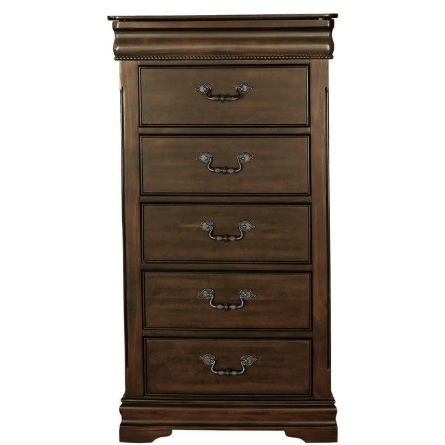 Bedroom Homelegance (Homerica East) | Homelegance Mont Belvieu Lift-Top Lingerie Chest In Dark Cherry 1869-12