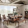 Dining Room FOA East | Wichita Light Walnut 6 Pc. Dining Table Set