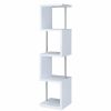 Home Office Coaster Z2 Premium | Modern White Four Tier Bookcase