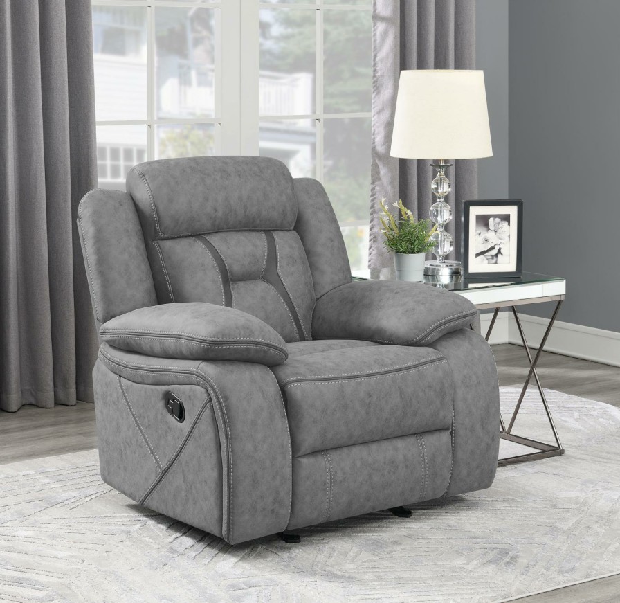 Living Room Coaster Z2 Premium | Houston Casual Stone Glider Recliner