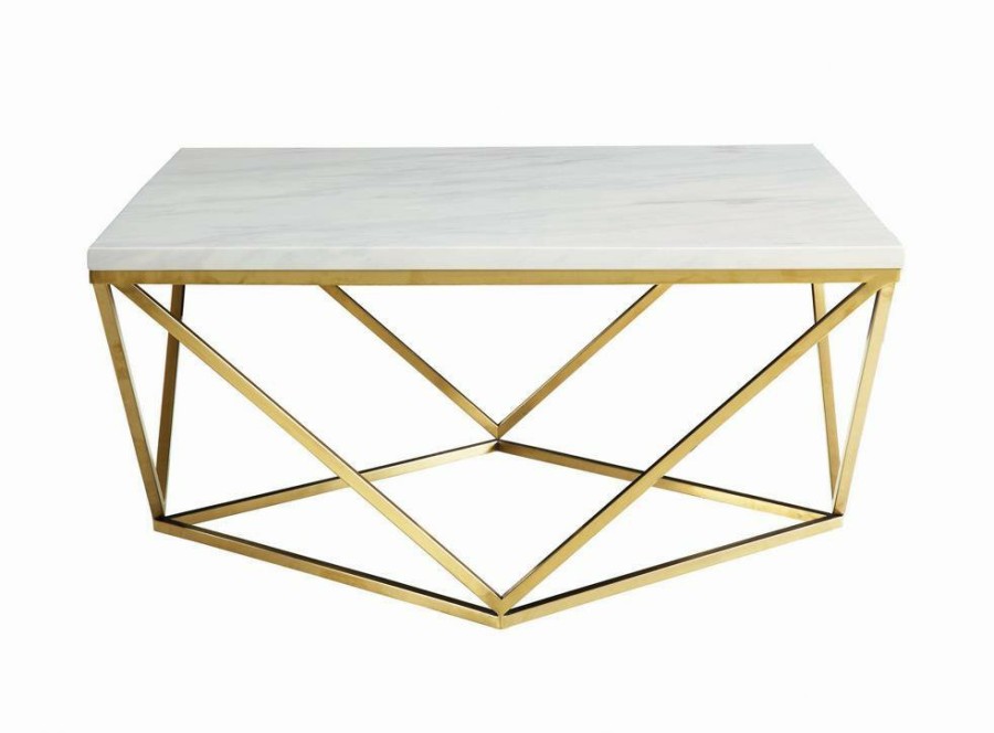 Living Room Coaster Z2 Premium | G700846 Modern White Coffee Table