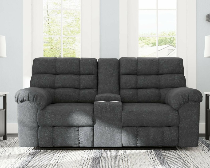 Living Room Ashley Furniture | Wilhurst Reclining Loveseat With Console