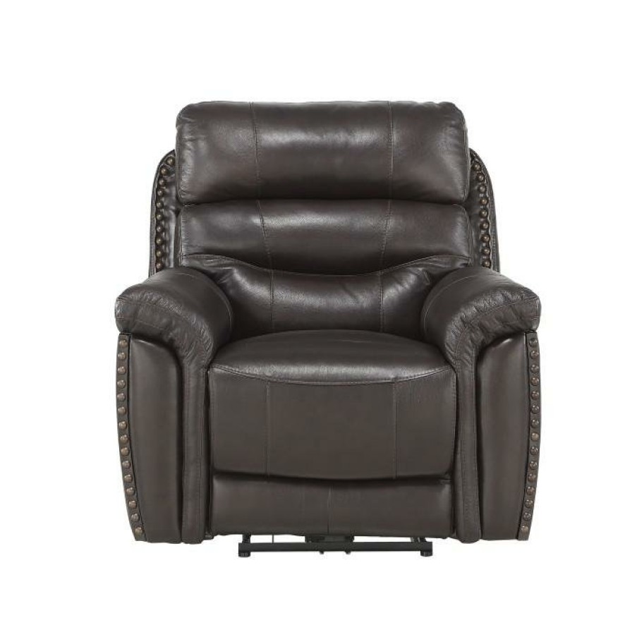 Living Room Homelegance (Homerica East) | Homelegance Furniture Lance Power Reclining Chair With Power Headrest And Usb Port In Brown