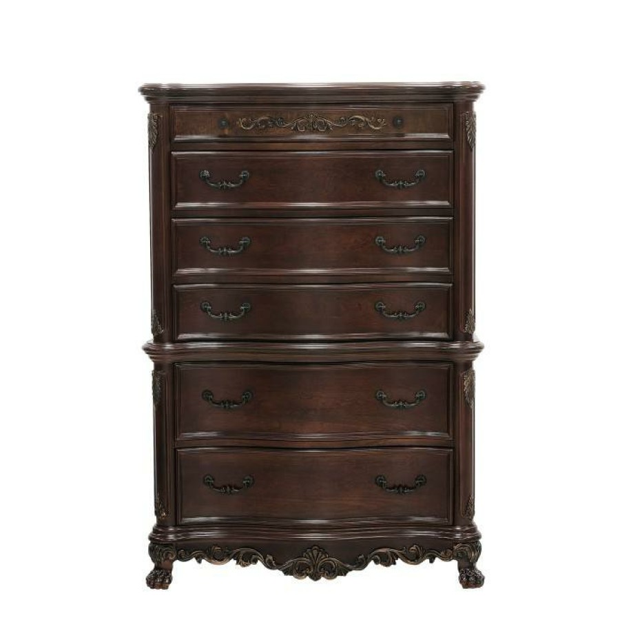 Bedroom Homelegance (Homerica East) | Homelegance Deryn Park 6 Drawer Chest In Cherry 2243-9