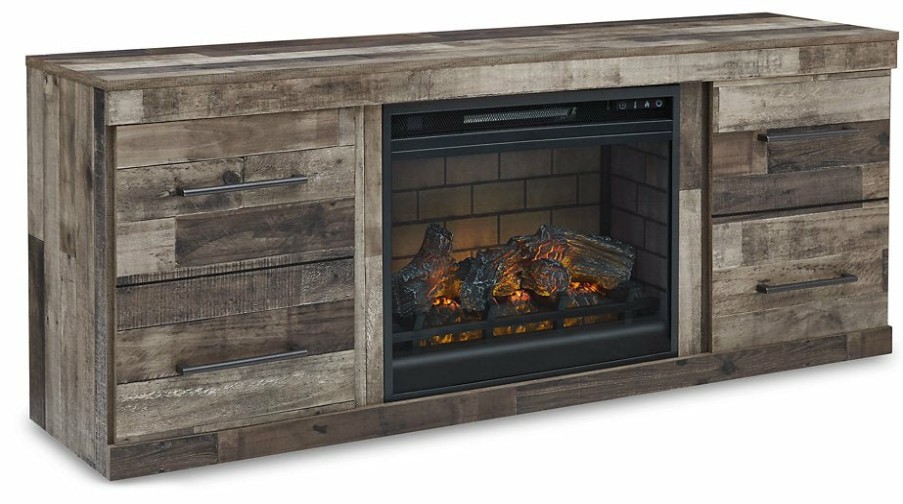 Entertainment Ashley Furniture | Derekson Tv Stand With Electric Fireplace