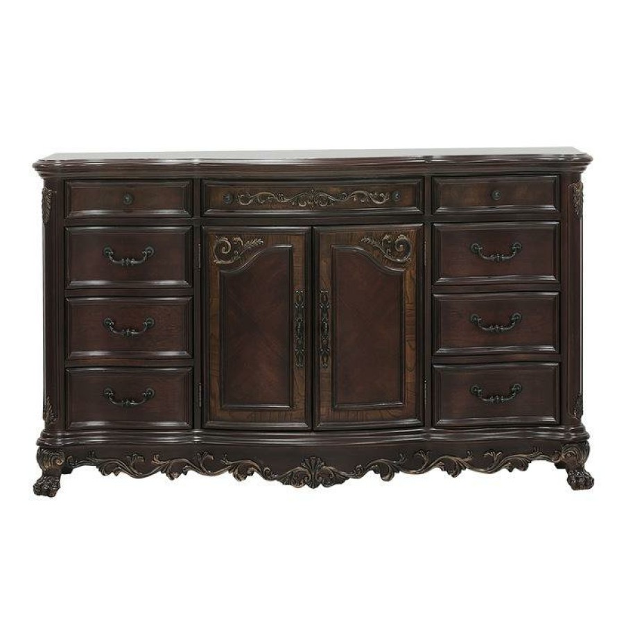 Bedroom Homelegance (Homerica East) | Homelegance Deryn Park 9 Drawer Dresser In Cherry 2243-5