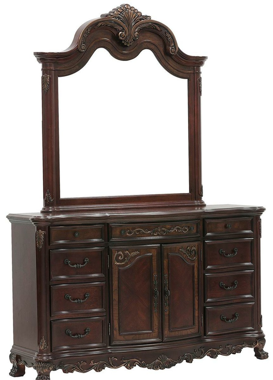 Bedroom Homelegance (Homerica East) | Homelegance Deryn Park 9 Drawer Dresser In Cherry 2243-5