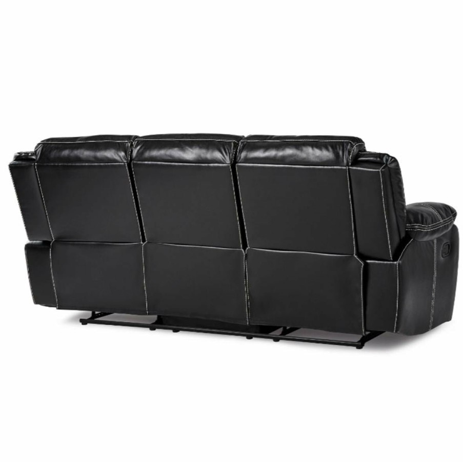 Living Room Homelegance (Homerica East) | Homelegance Furniture Bastrop Double Reclining Sofa In Black 8230Blk-3