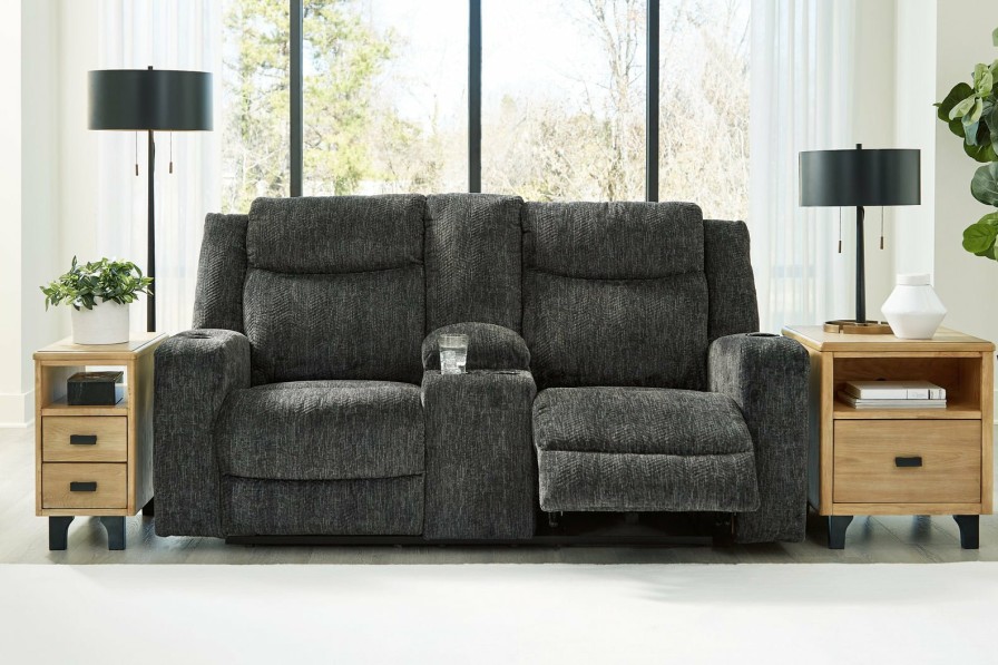 Living Room Ashley Furniture | Martinglenn Power Reclining Loveseat With Console