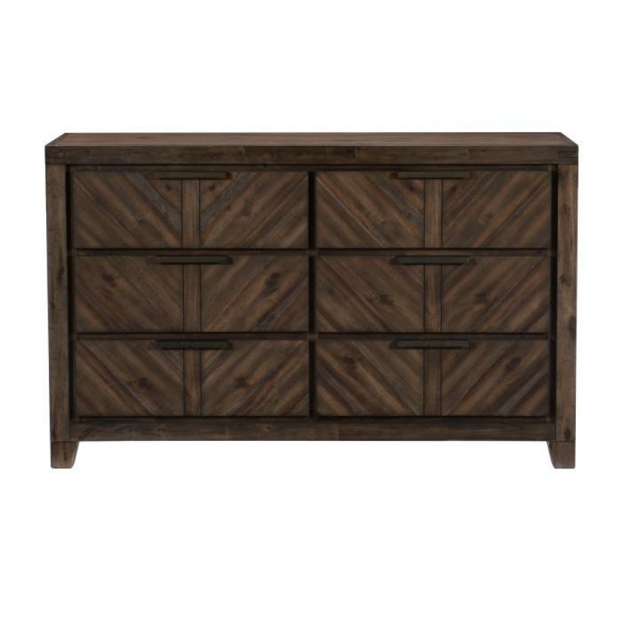 Bedroom Homelegance (Homerica East) | Homelegance Parnell Dresser In Rustic Cherry 1648-5