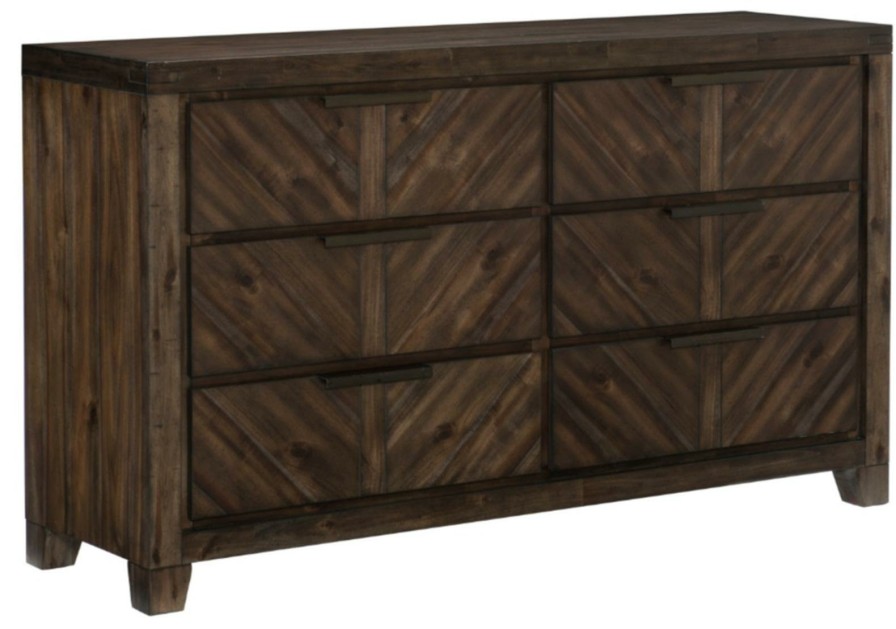 Bedroom Homelegance (Homerica East) | Homelegance Parnell Dresser In Rustic Cherry 1648-5