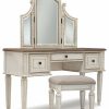 Bedroom Ashley Furniture | Realyn Vanity And Mirror With Stool