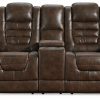 Living Room Ashley Furniture | Game Zone Power Reclining Loveseat With Console