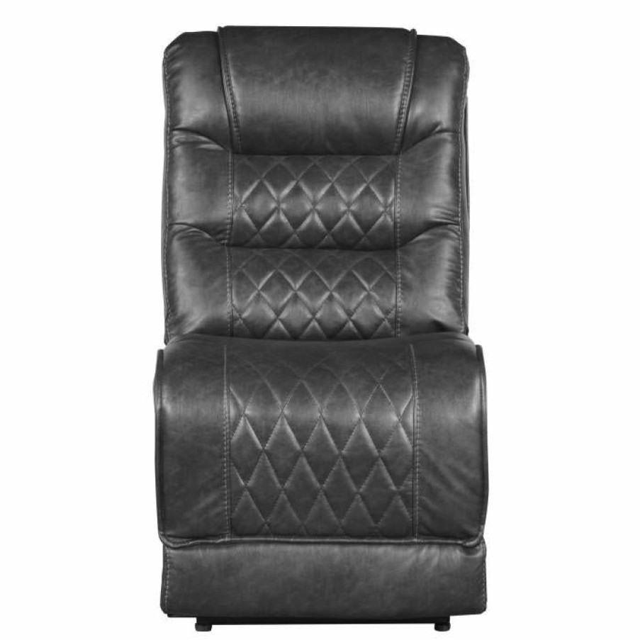 Living Room Homelegance (Homerica East) | Homelegance Furniture Putnam Power Armless Reclining Chair In Gray 9405Gy-Arpw