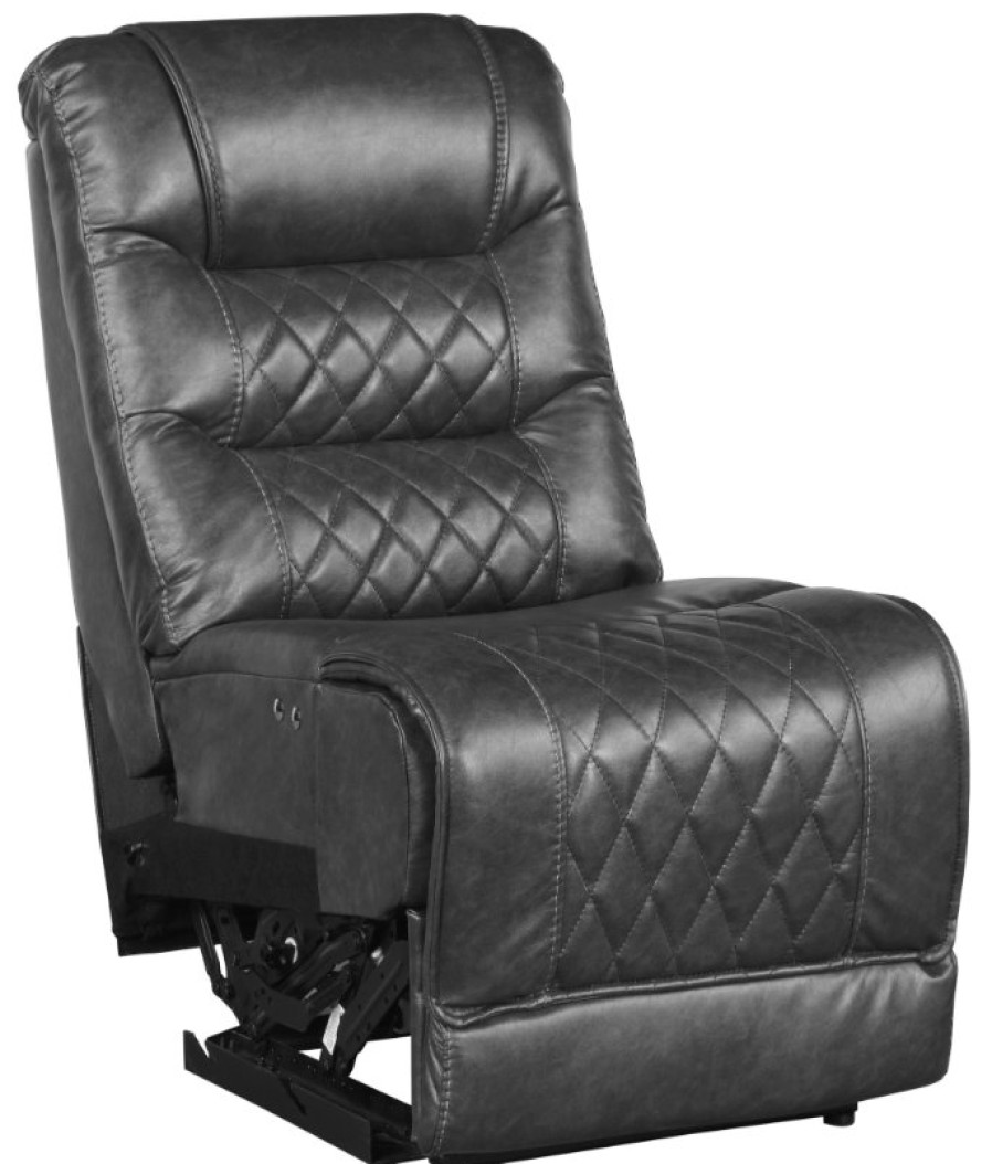 Living Room Homelegance (Homerica East) | Homelegance Furniture Putnam Power Armless Reclining Chair In Gray 9405Gy-Arpw