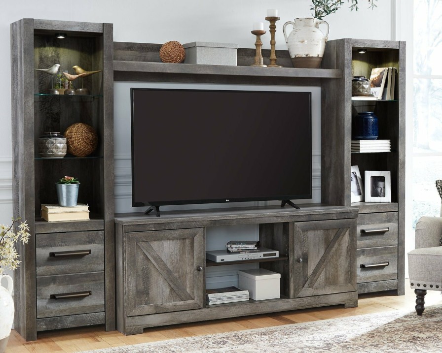 Entertainment Ashley Furniture | Wynnlow 4-Piece Entertainment Center