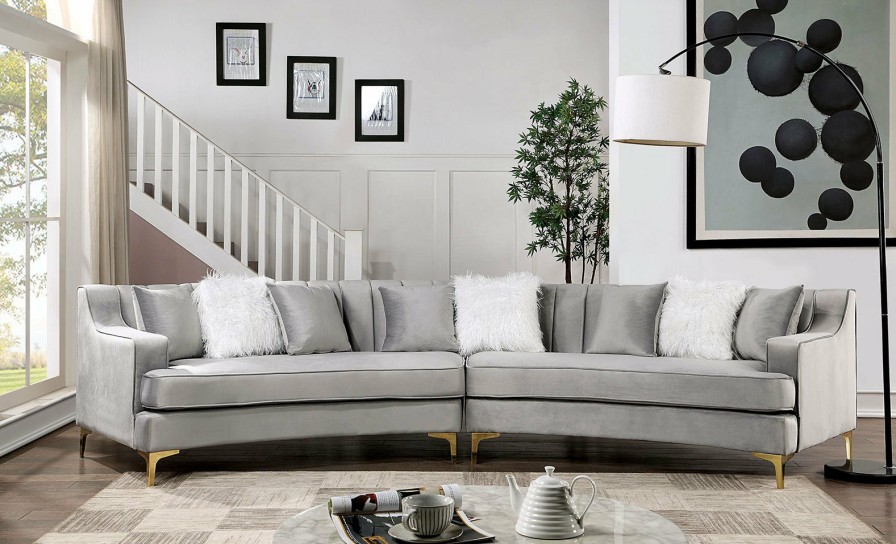 Living Room FOA East | Selena Sectional, Gray