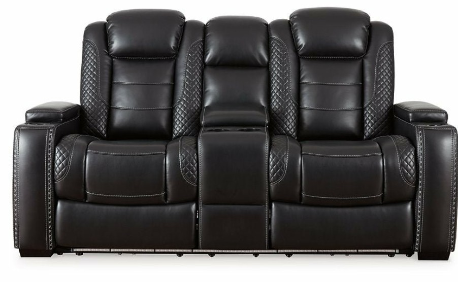 Living Room Ashley Furniture | Party Time Power Reclining Loveseat With Console