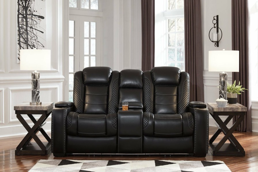 Living Room Ashley Furniture | Party Time Power Reclining Loveseat With Console