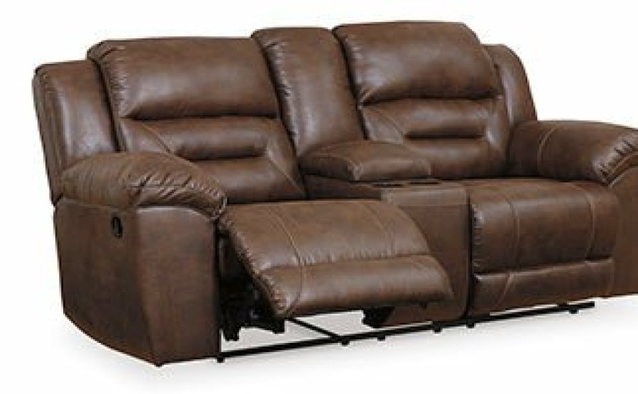 Living Room Ashley Furniture | Stoneland Reclining Loveseat With Console