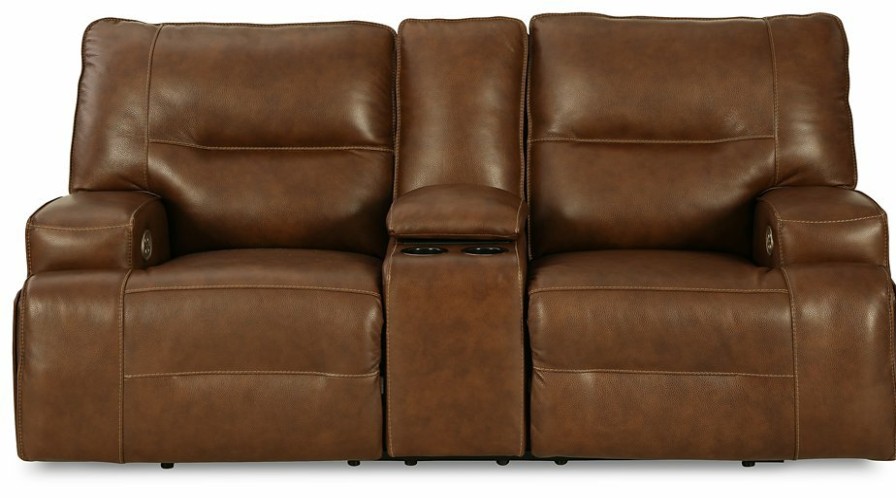 Living Room Ashley Furniture | Francesca Power Reclining Loveseat With Console