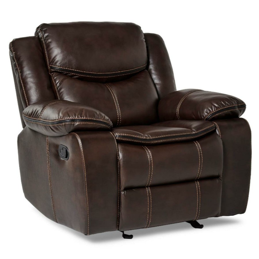 Living Room Homelegance (Homerica East) | Homelegance Furniture Bastrop Glider Reclining Chair In Brown 8230Brw-1