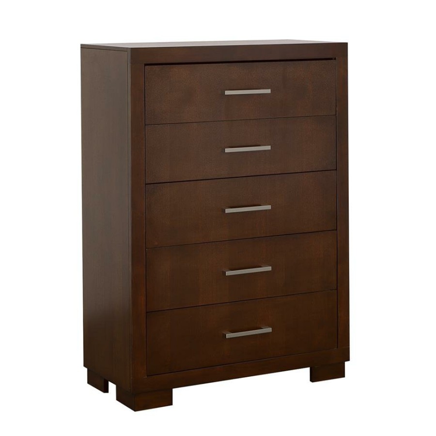 Bedroom Coaster Z2 Premium | Jessica Cappuccino Five Drawer Chest