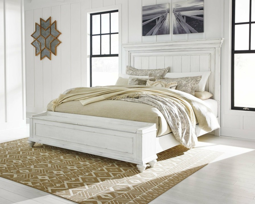 Bedroom Ashley Furniture | Kanwyn Bed With Storage Bench