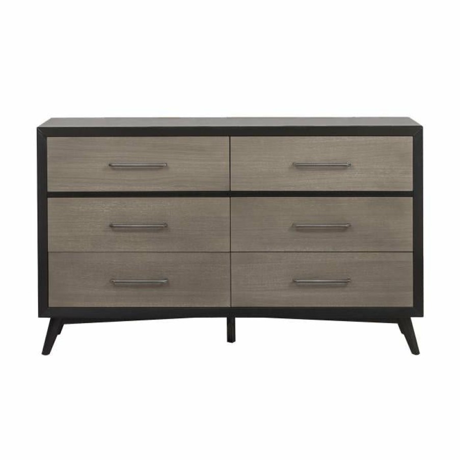 Bedroom Homelegance (Homerica East) | Homelegance Raku 6 Drawer Dresser In Gray 1711-5