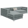 Living Room Coaster Z2 Premium | Bellaire Contemporary Silver And Chrome Sectional