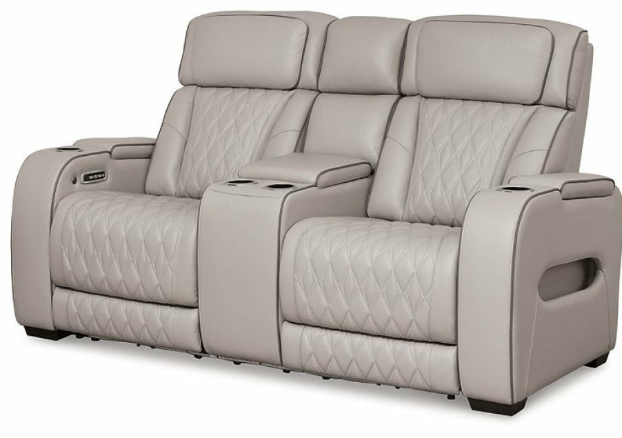 Living Room Ashley Furniture | Boyington Power Reclining Loveseat With Console