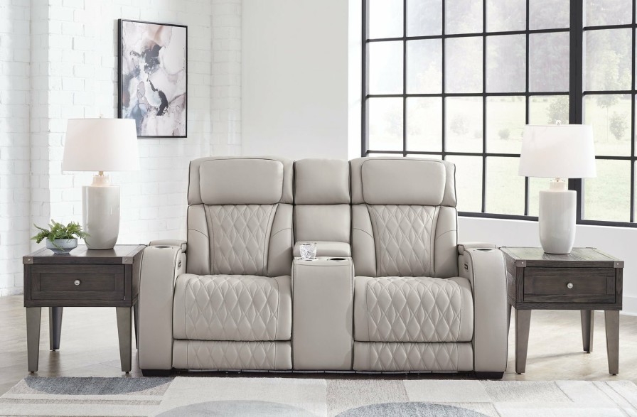 Living Room Ashley Furniture | Boyington Power Reclining Loveseat With Console