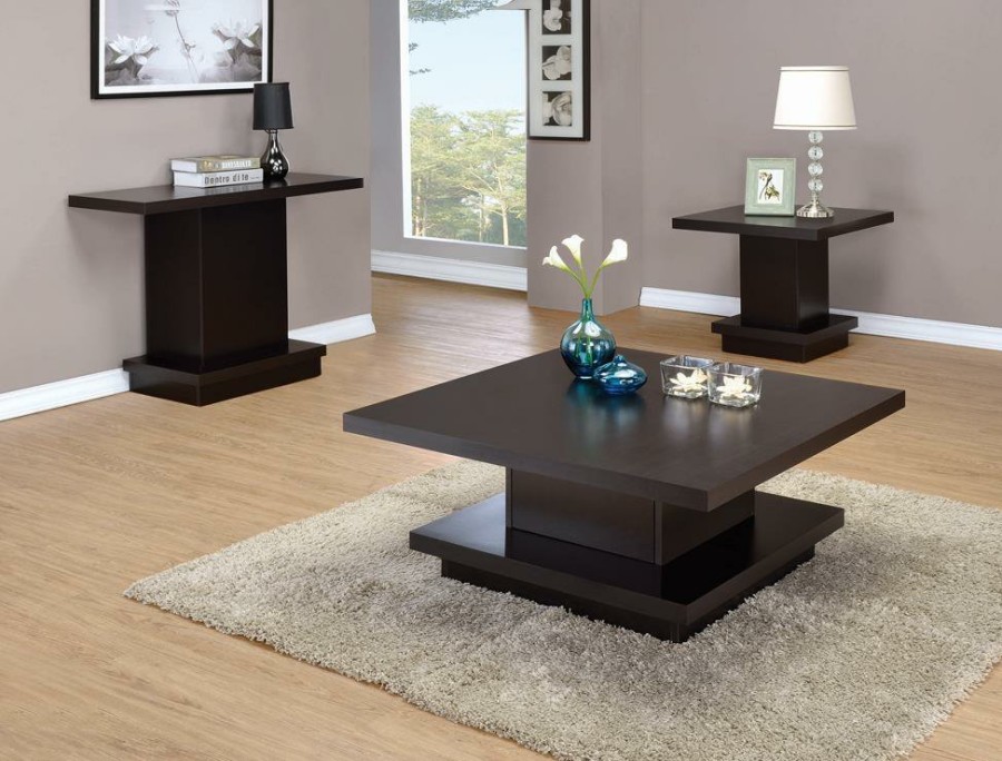 Living Room Coaster Z2 Premium | Cappuccino Wood Top Sofa Table